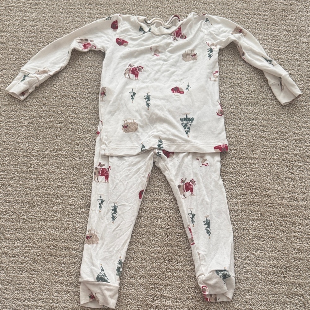 Carter's Baby Holiday Pajama Set with Red and Green Print